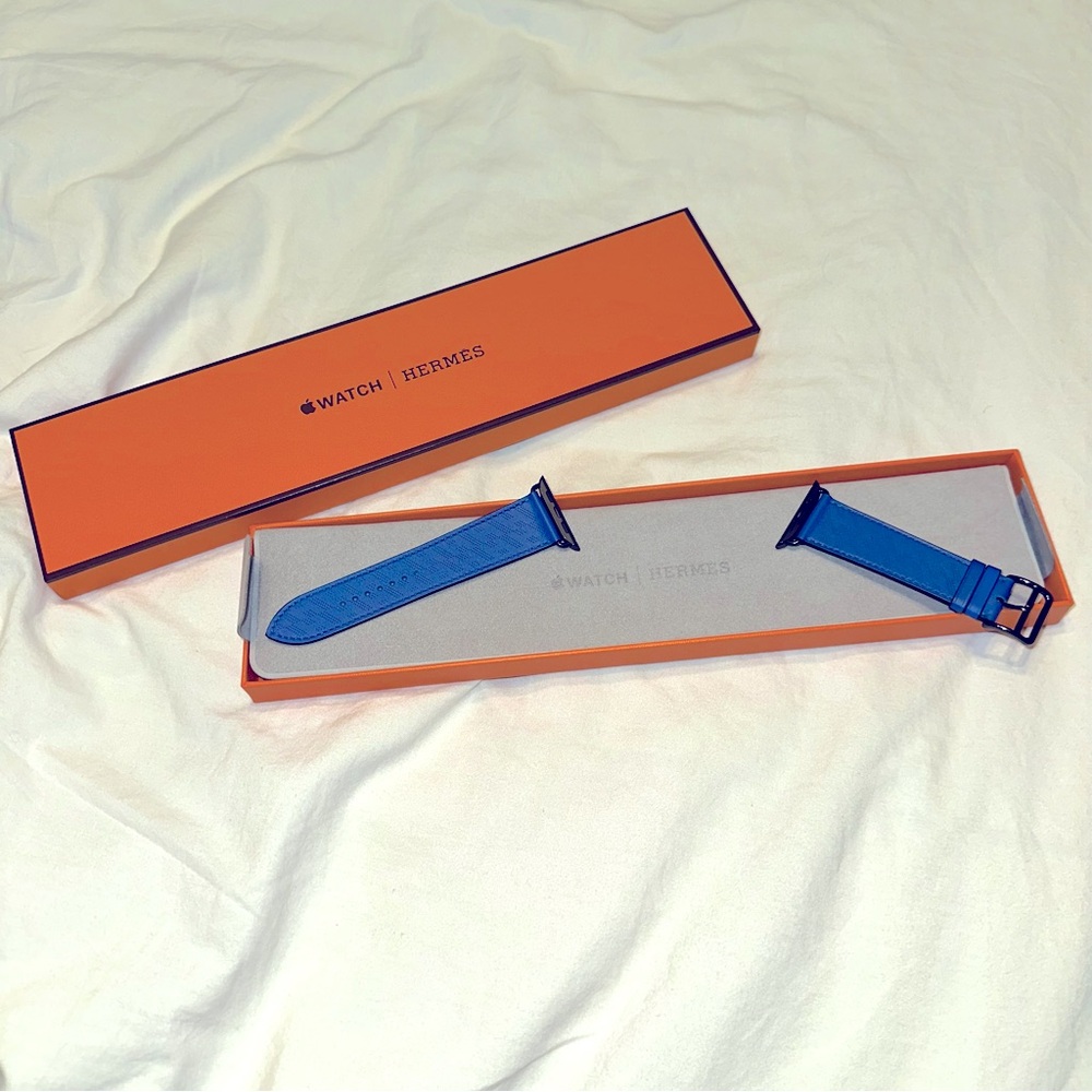 Apple Watch Hermes Bleu De France H Diagonal 45mm Single Tour